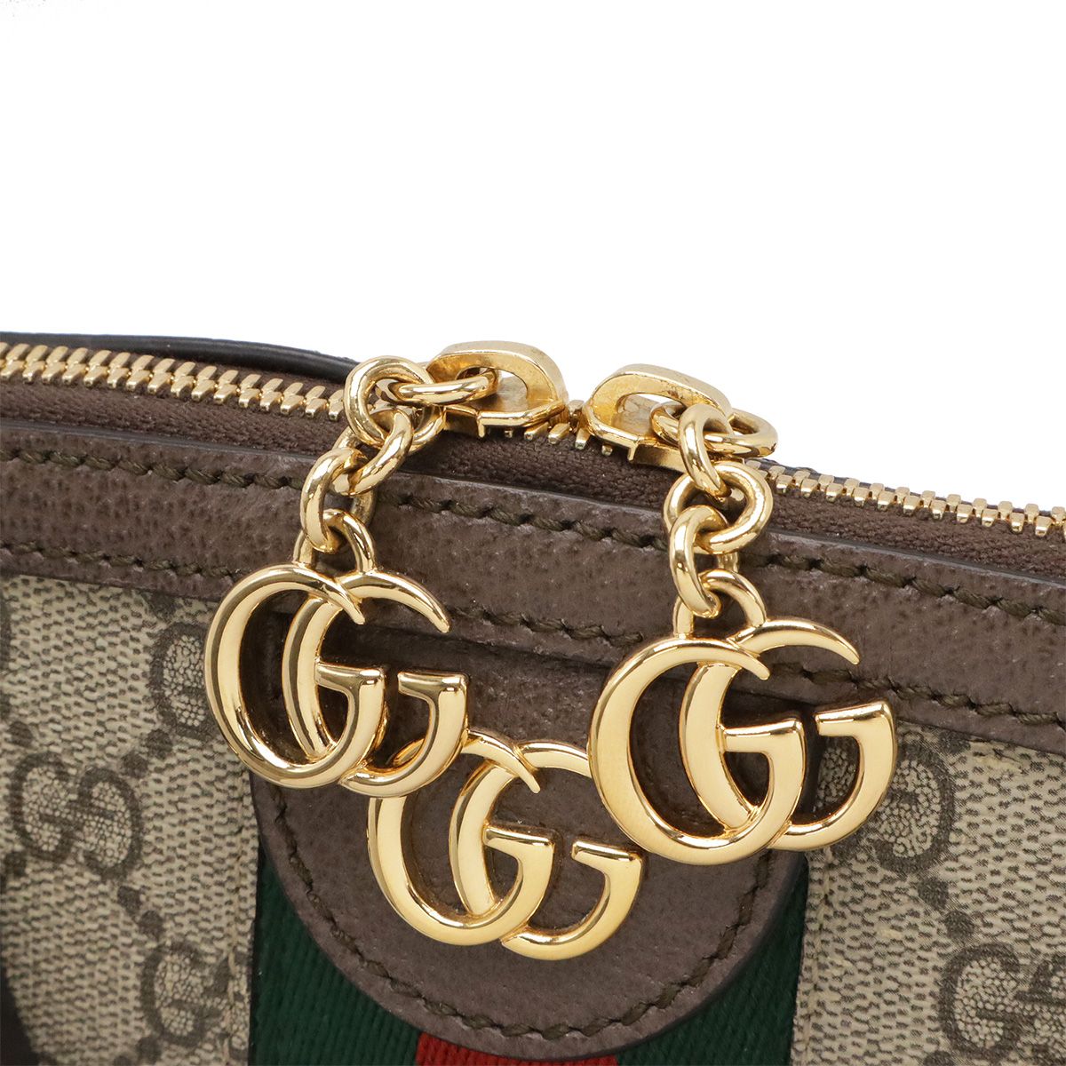 Gucci Ophidia GG Supreme Top Handle 2-Way Shoulder Bag Leather Beige Mocha Brown — view 4
