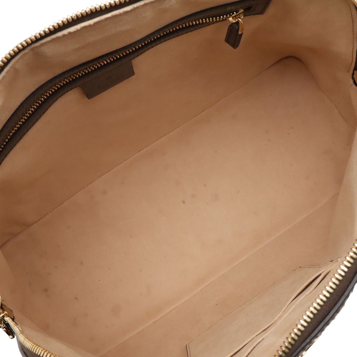Gucci Ophidia GG Supreme Top Handle 2-Way Shoulder Bag Leather Beige Mocha Brown — view 7