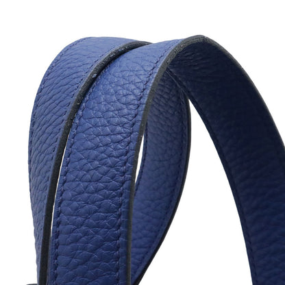 Hermes Picotin Lock MM Tote Bag Taurillon Clemence Leather Blue Electric Silver — view 4