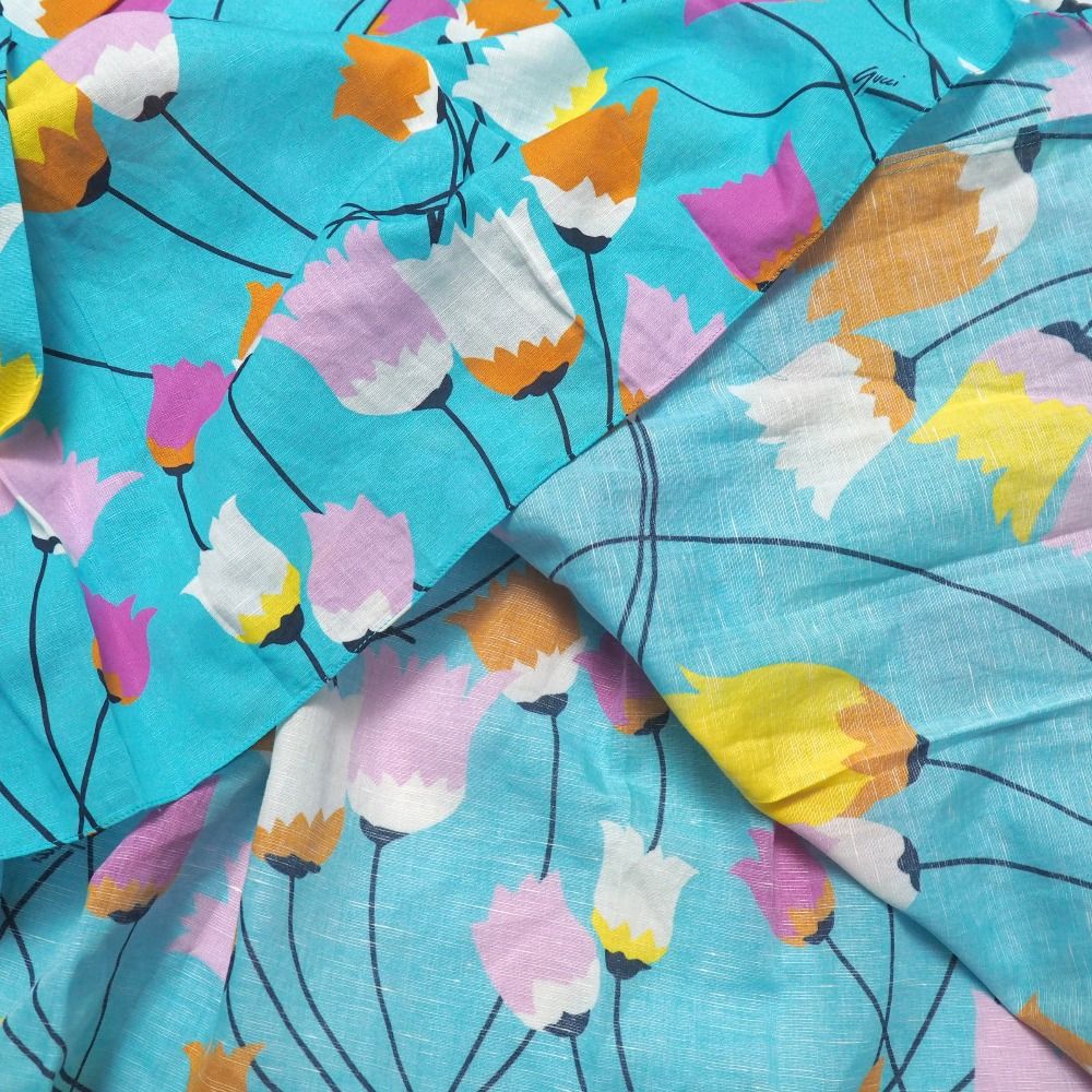 Gucci Dress 36 All Linen Flower Print — view 6