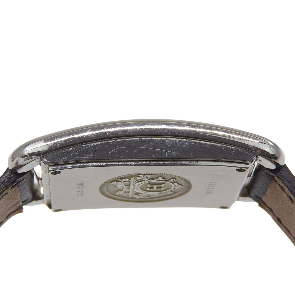 Hermes Cape Cod 2 Zone Duzon Stainless Steel Leather Quartz Analog Display — view 6
