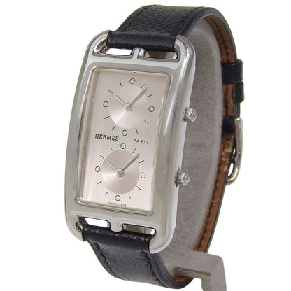 Hermes Cape Cod 2 Zone Duzon Stainless Steel Leather Quartz Analog Display — view 2