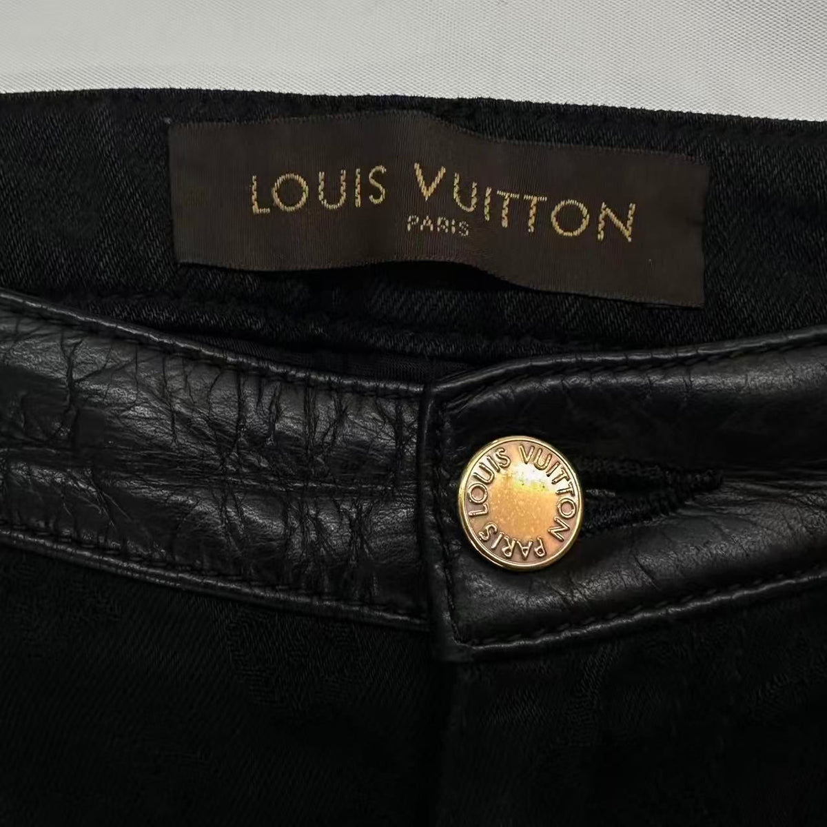 Louis Vuitton Monogram Denim Pants Black — view 4