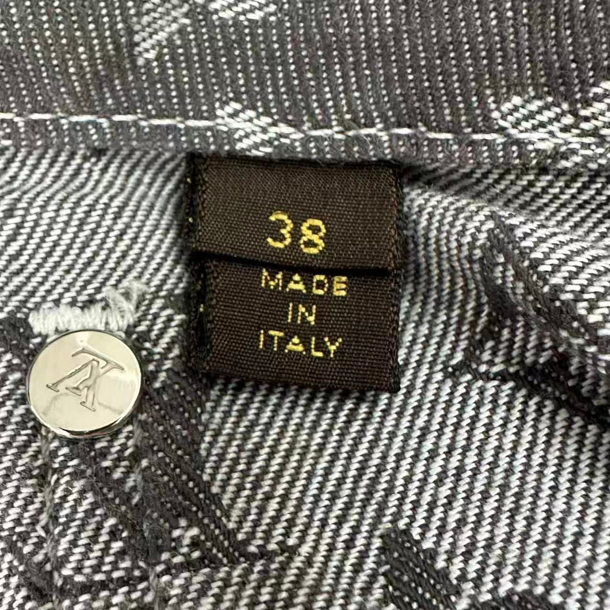 Louis Vuitton Monogram Denim Pants Gray 38 — view 6