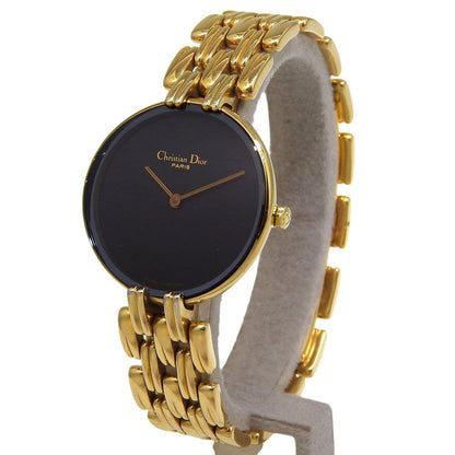 Dior Bakira 46 Gold Plated Quartz Analog Display Black Dial Watch — view 2