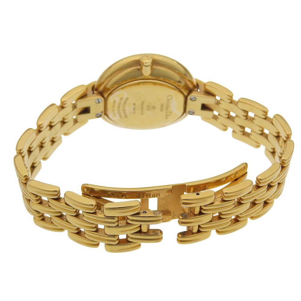 Dior Bakira 46 Gold Plated Quartz Analog Display Black Dial Watch — view 5
