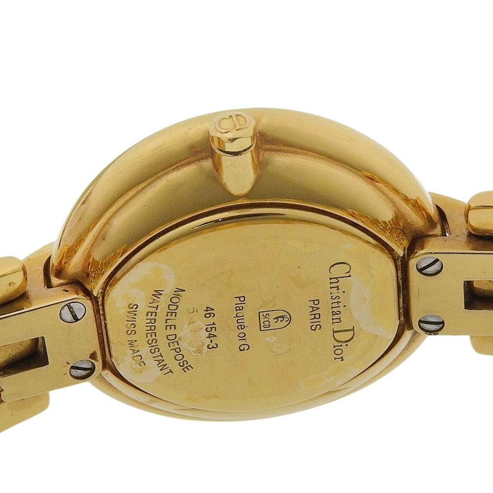 Dior Bakira 46 Gold Plated Quartz Analog Display Black Dial Watch — view 7