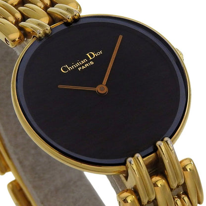 Dior Bakira 46 Gold Plated Quartz Analog Display Black Dial Watch — view 3