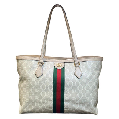 Gucci Ophidia Tote Bag GG Supreme Canvas Leather