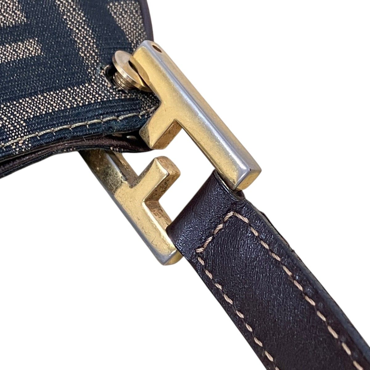 Fendi Zucca Shoulder Bag Canvas Leather — view 7