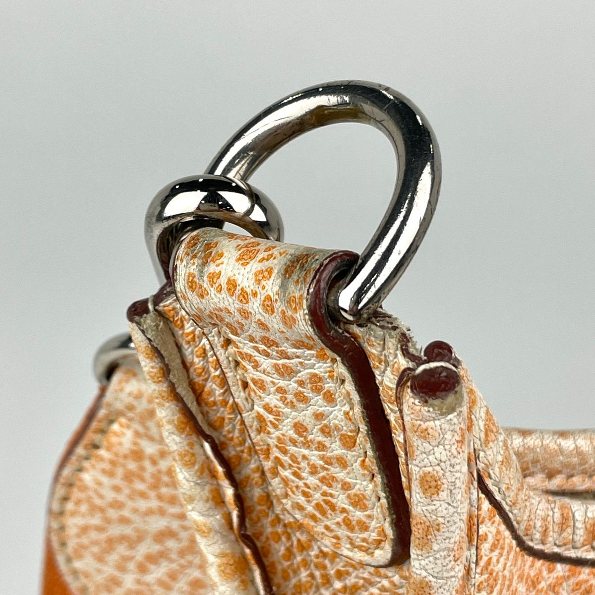 Hermes Evelyne 1 PM Logo Shoulder Bag Dalmatian Buffalo Kippa — view 6