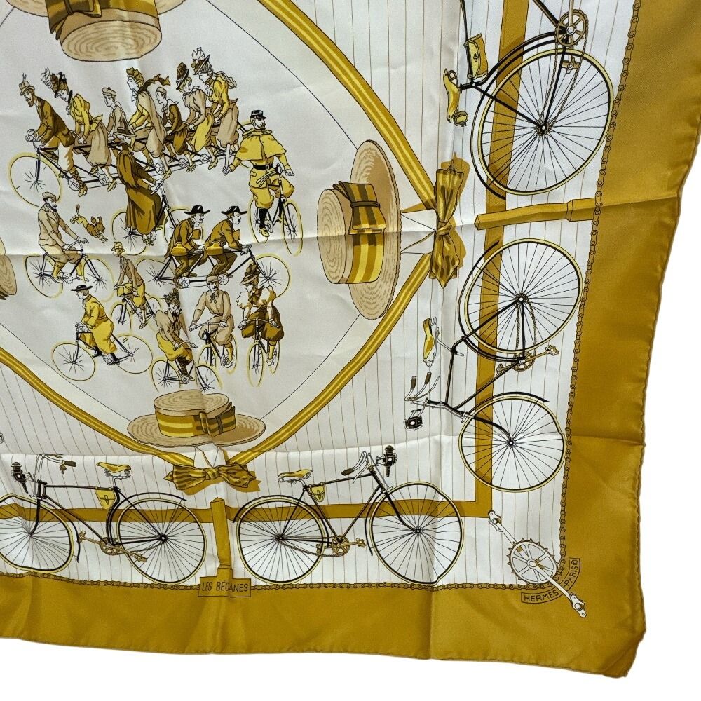 Hermes Carre 90 Les Becanes Bicycle Scarf — view 5