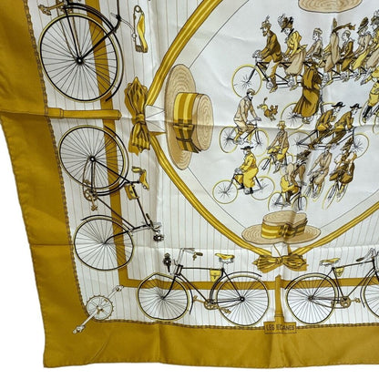 Hermes Carre 90 Les Becanes Bicycle Scarf — view 6
