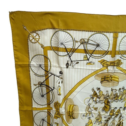 Hermes Carre 90 Les Becanes Bicycle Scarf — view 3