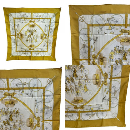 Hermes Carre 90 Les Becanes Bicycle Scarf — view 7