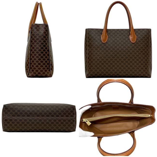 Celine Tote Brown Macadam Handbag Leather MC 97 — view 2