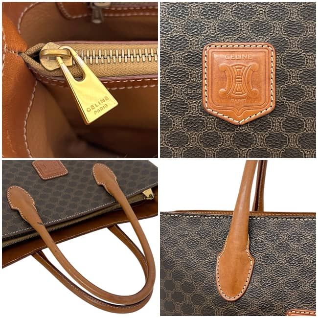 Celine Tote Brown Macadam Handbag Leather MC 97 — view 7