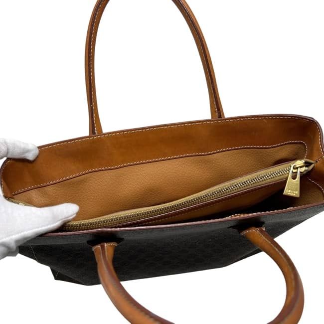 Celine Tote Brown Macadam Handbag Leather MC 97 — view 6