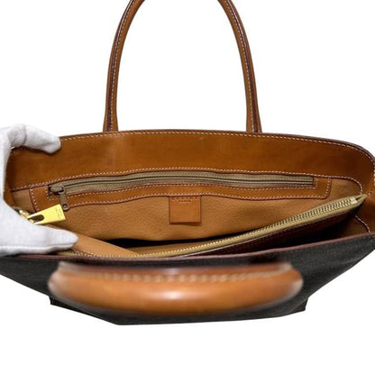 Celine Tote Brown Macadam Handbag Leather MC 97 — view 5