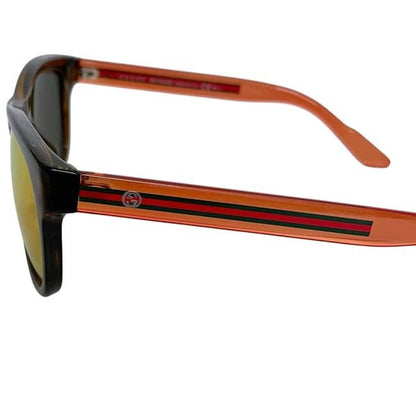 Gucci Sunglasses Mirror Orange Sherry Interlocking G Lens Acetate Eyewear — view 7