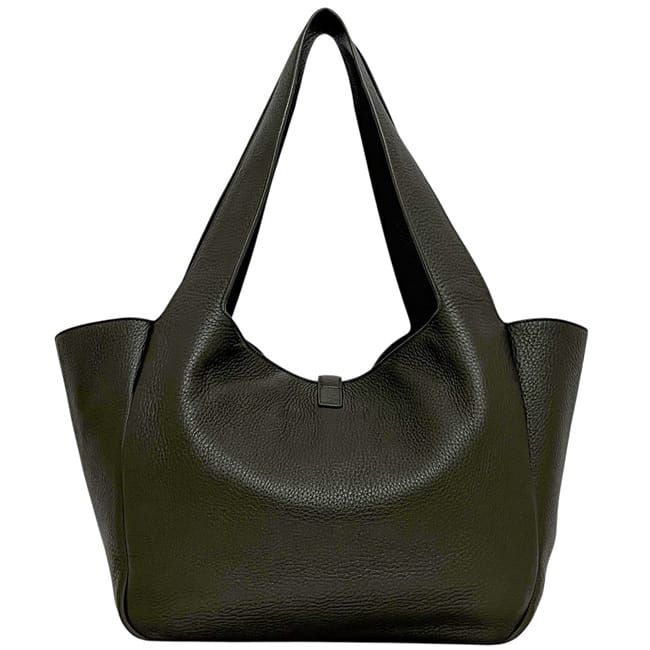Saint Laurent Tote Bag Suncassette le 5 7 Bea Khaki Green YSL Leather Paris — view 3