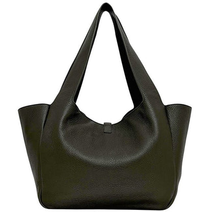 Saint Laurent Tote Bag Suncassette le 5 7 Bea Khaki Green YSL Leather Paris — view 3