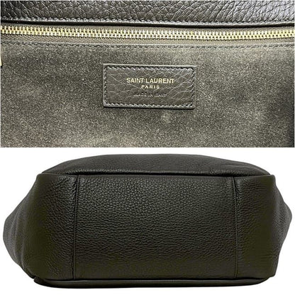 Saint Laurent Tote Bag Suncassette le 5 7 Bea Khaki Green YSL Leather Paris — view 4