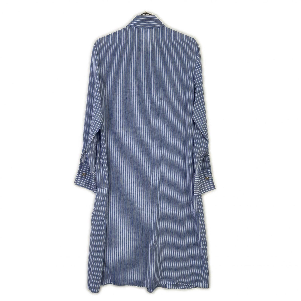 Max Mara Studio Blue Silk Striped Shirt Dress 38 — view 2