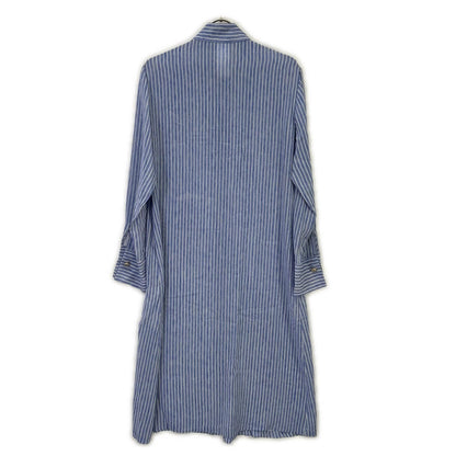 Max Mara Studio Blue Silk Striped Shirt Dress 38 — view 2