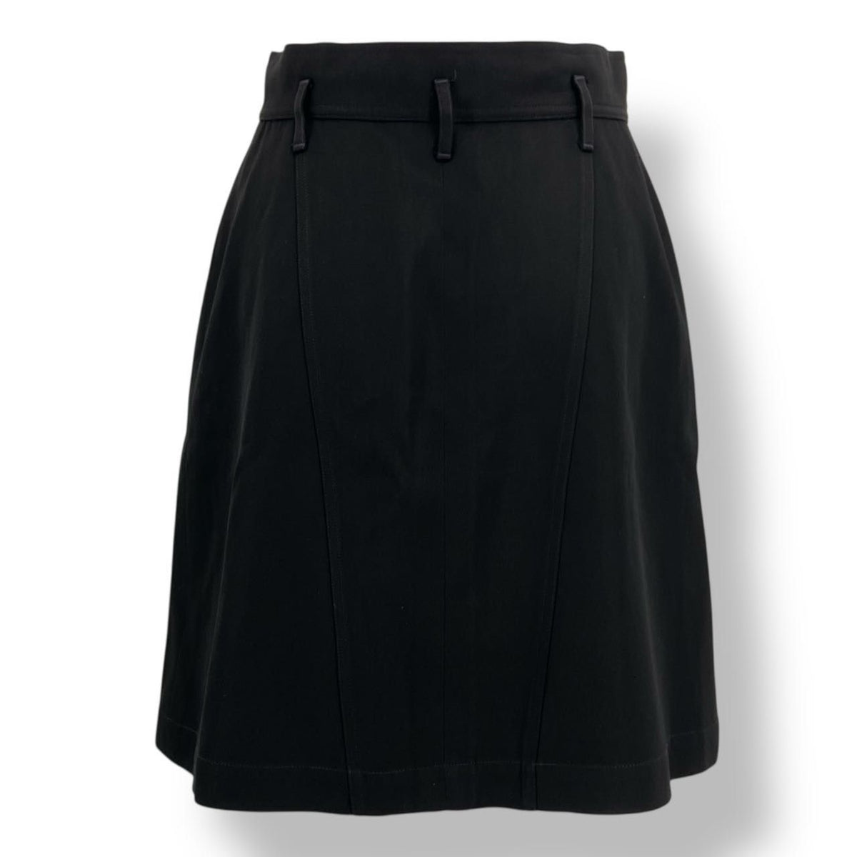 Chanel Coco Button Wool Skirt Black — view 2
