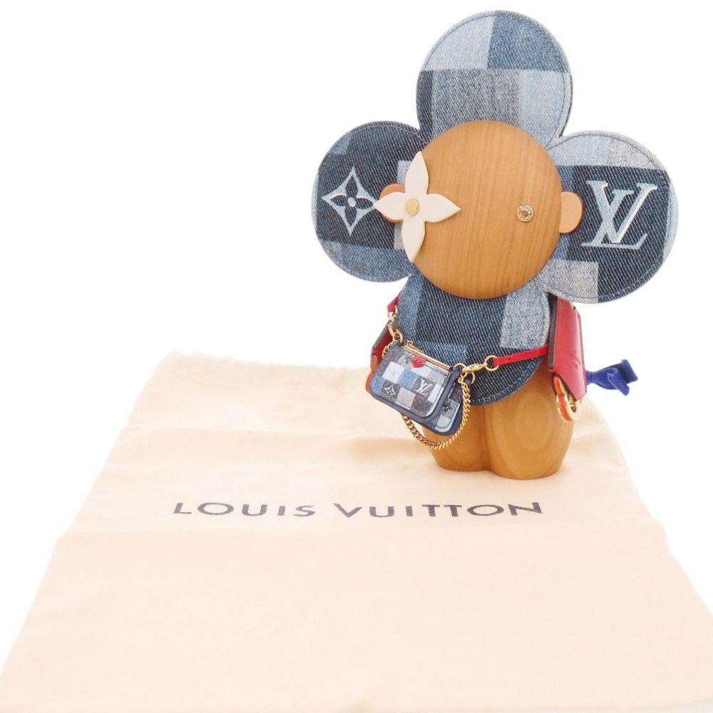 Louis Vuitton Vivienne Monogram Denim Wood Blue Object Shoulder Bag — view 2