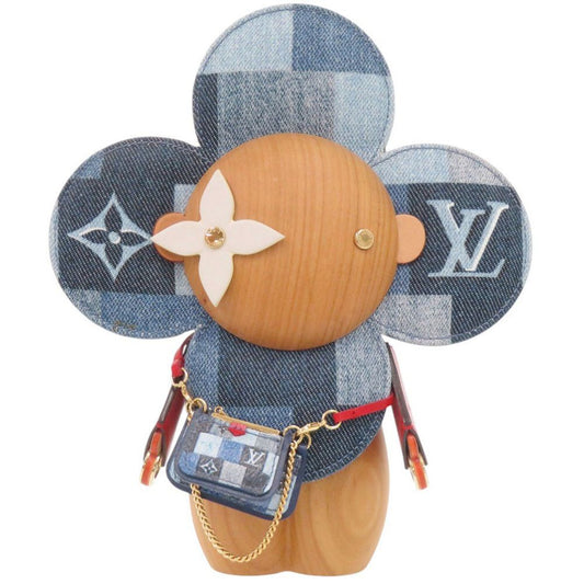 Louis Vuitton Vivienne Monogram Denim Wood Blue Object Shoulder Bag
