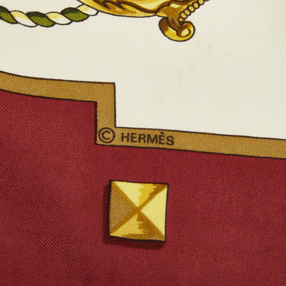 Hermes Carre 90 Les Cles Key Pattern Scarf Large Multicolor Silk — view 5