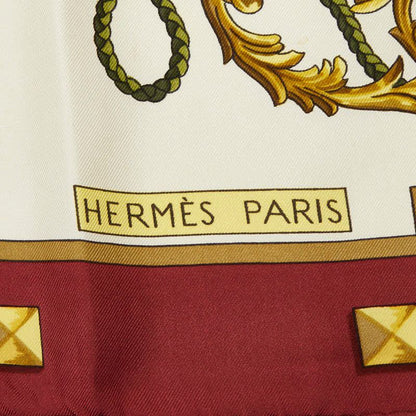 Hermes Carre 90 Les Cles Key Pattern Scarf Large Multicolor Silk — view 8