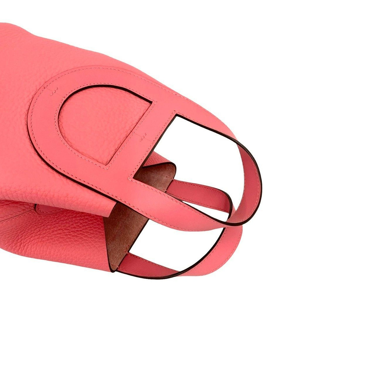 Hermes In The Loop 18 Taurillon Clemence Leather Handbag Mini Tote Rose Azalea — view 4