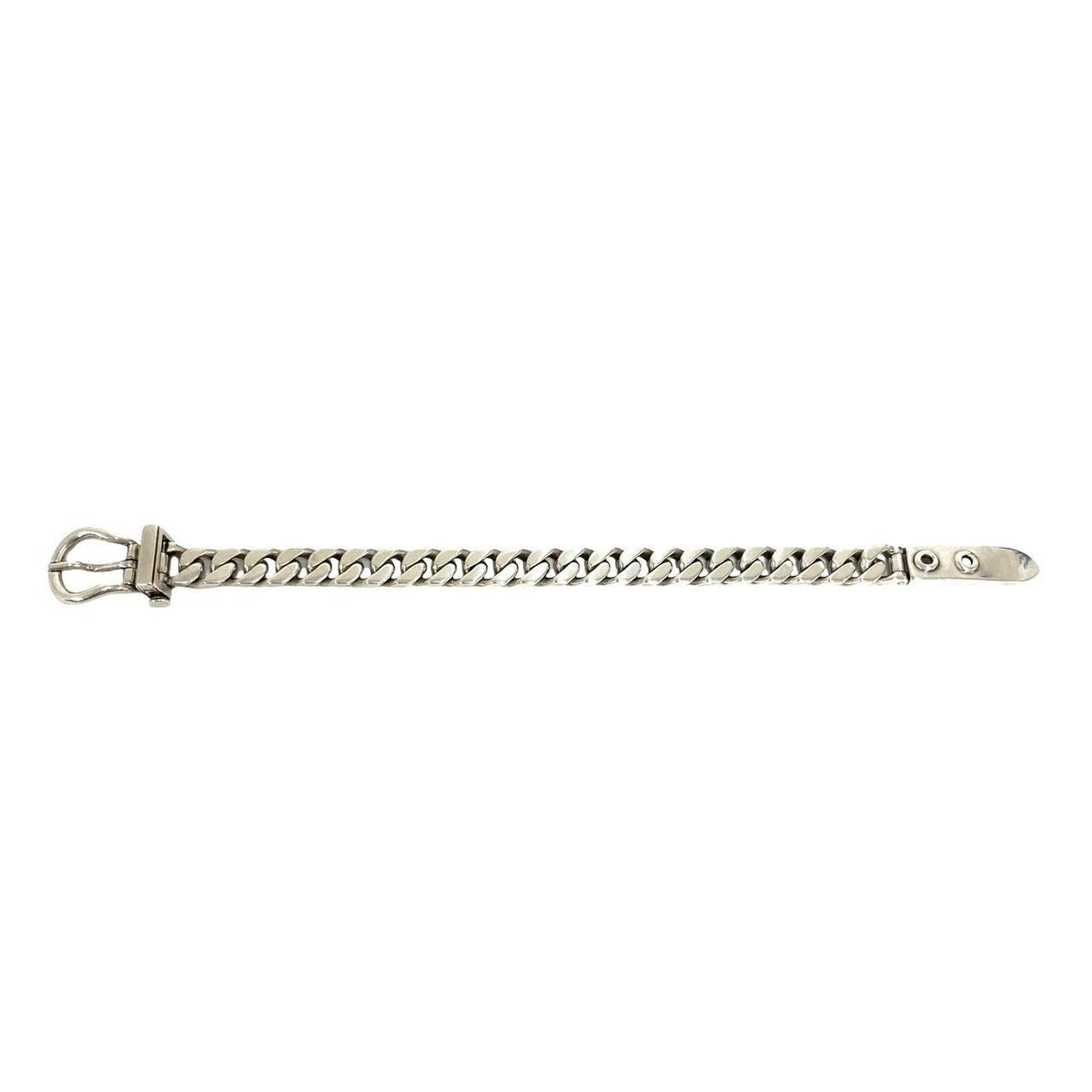Hermes Vintage Boucles Sellier PM Bracelet 925 Sterling Silver — view 5