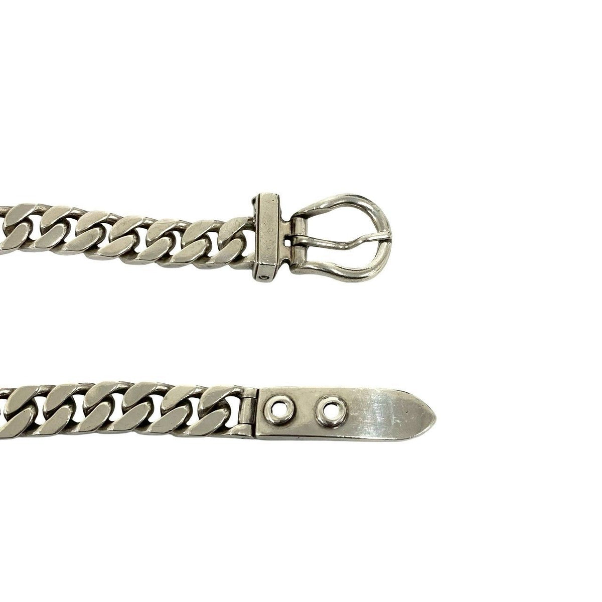 Hermes Vintage Boucles Sellier PM Bracelet 925 Sterling Silver — view 4