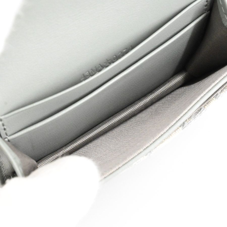 Dior Card Case Saddle Blue Mucard Holder — view 4