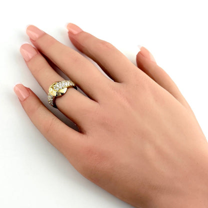 Celine Pave Diamond Ring Yellow Gold — view 6
