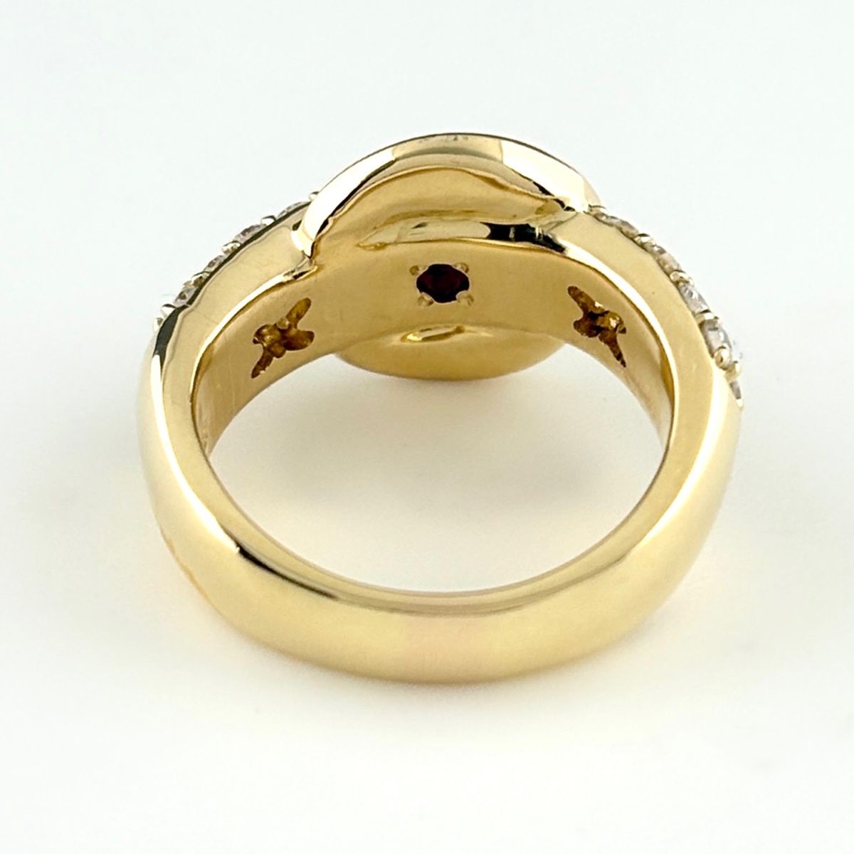Celine Pave Diamond Ring Yellow Gold — view 4