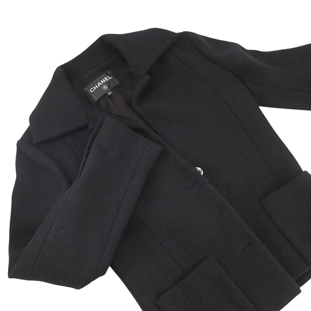 Chanel Jacket Wool 36 Black — view 3