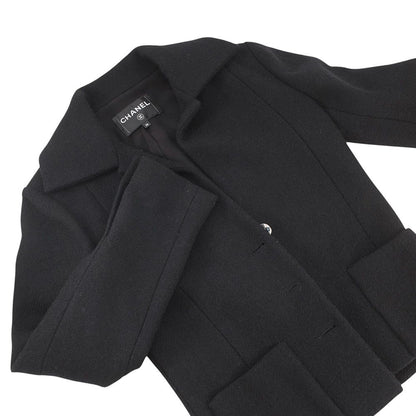 Chanel Jacket Wool 36 Black — view 3