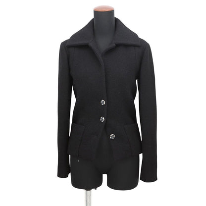 Chanel Jacket Wool 36 Black