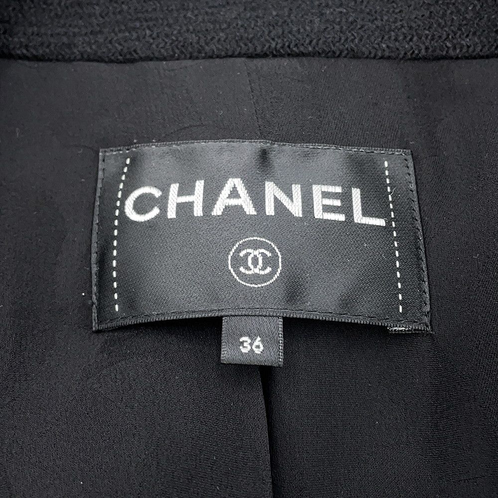 Chanel Jacket Wool 36 Black — view 8