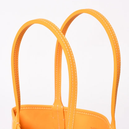 Goyard Angers Mini Tote Yellow Handbag Calfskin Din Canvas — view 4