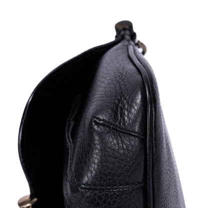 Gucci Bamboo Nouveau Fringe Small Crossbody Black Spike Calfskin Leather — view 7