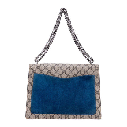 Gucci Tiger Dionysus Chain Crossbody Beige Blue Supreme Canvas — view 5