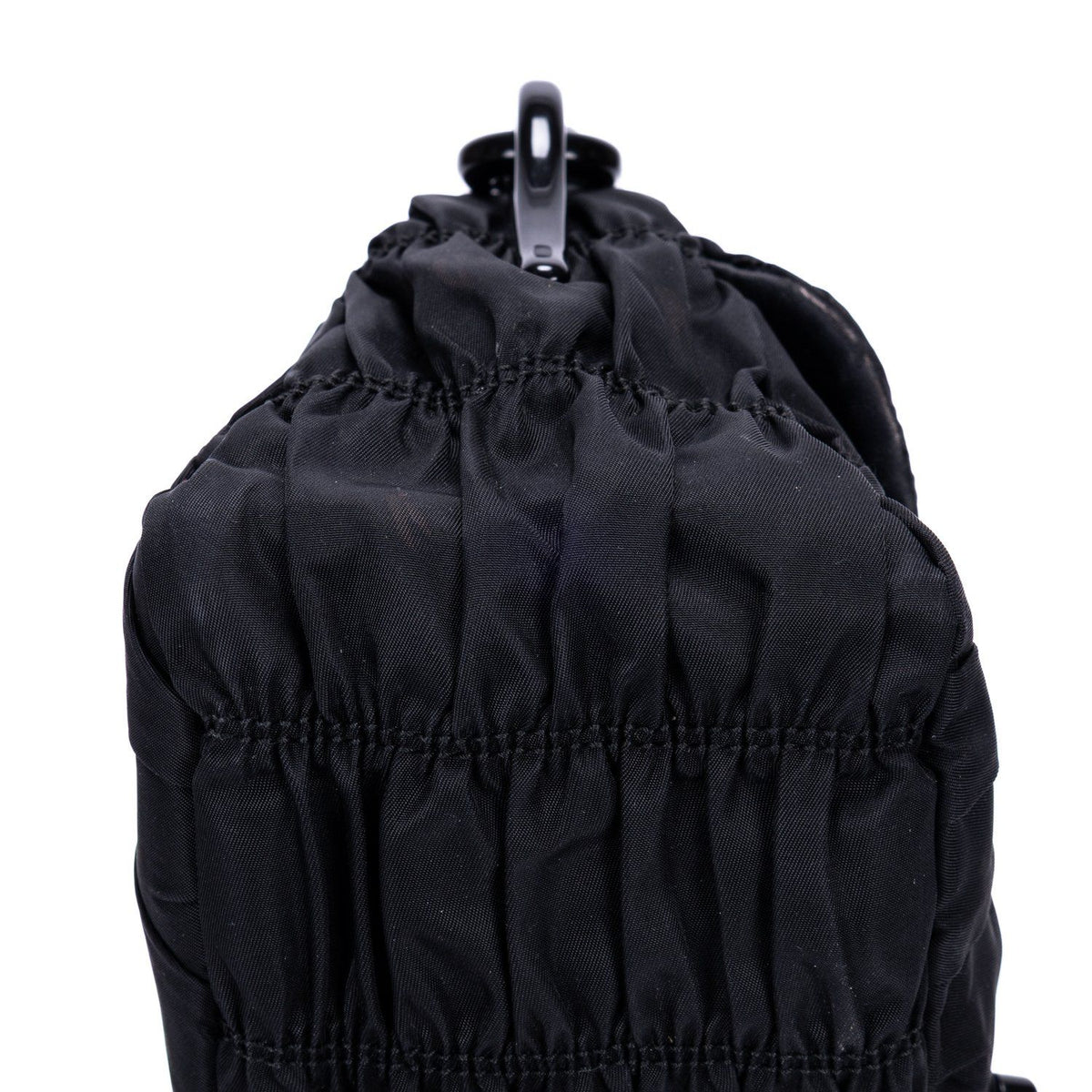 Prada Tessuto Gaufre Chain Bag Black Nylon Canvas — view 8