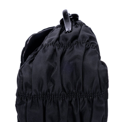 Prada Tessuto Gaufre Chain Bag Black Nylon Canvas — view 7