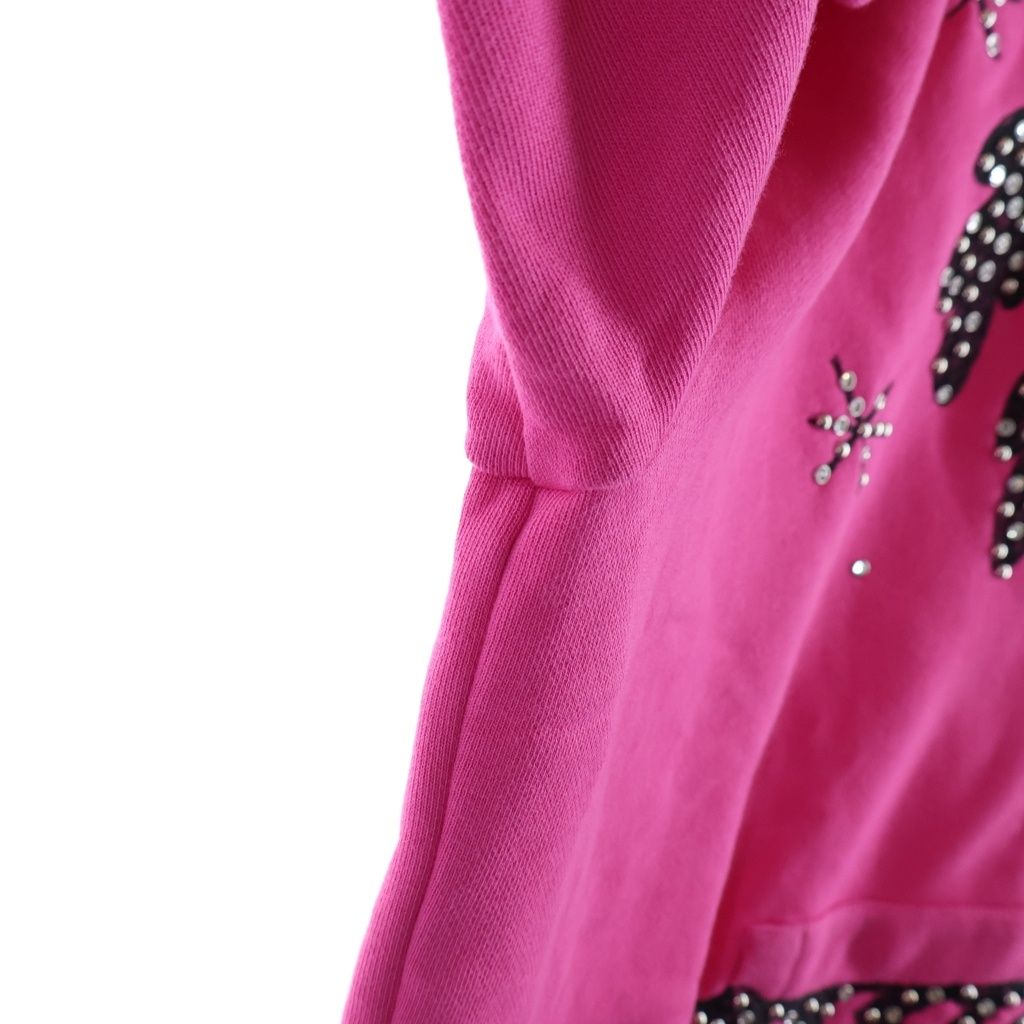 Celine Palm Tree Studded Hoodie Pullover Pink — view 6